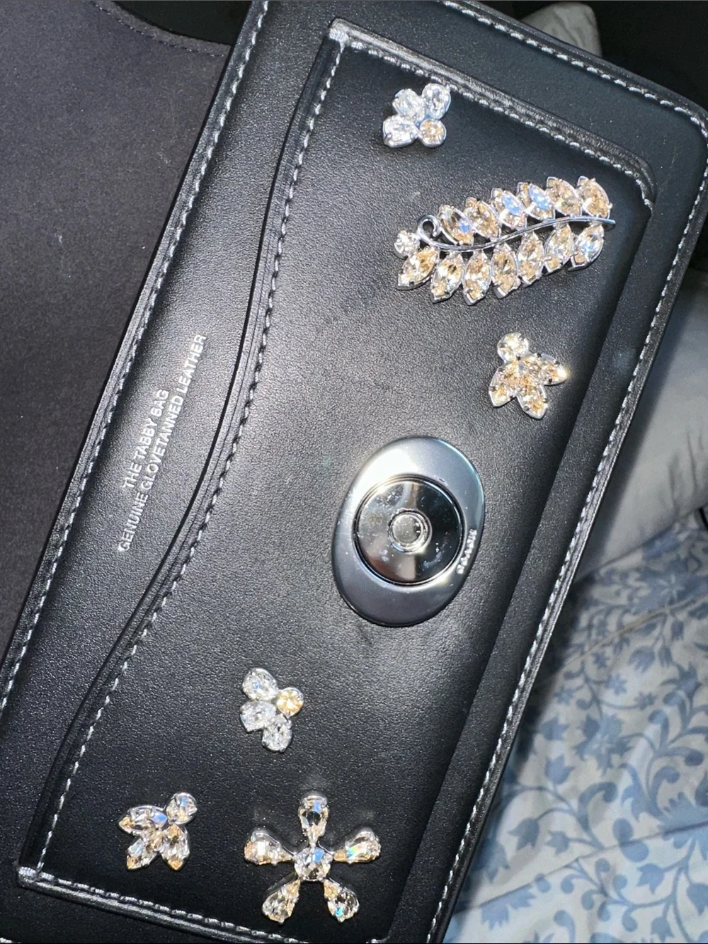 COACH Tabby 20 Crystal Embellished Leather